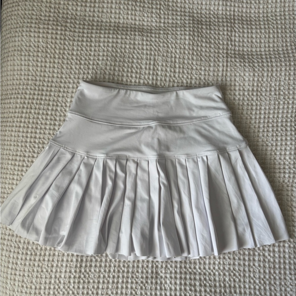 White Pleated Skort golf skirt
